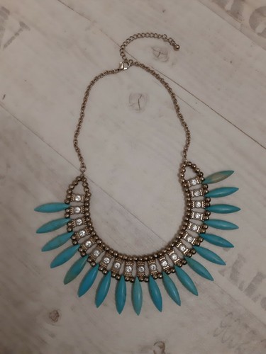 Kette collier türkis mit - kette/collier,