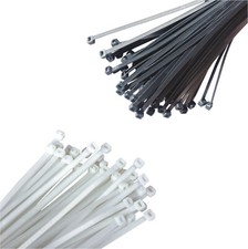 Kabelbinder Verbinder Kabelband Industriequalität UV beständig Weiss/Schwarz