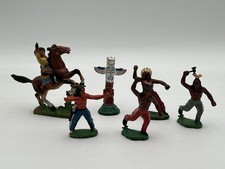 Set 10 Indianer Pferde Figuren Konvolut Spielzeug DDR #6000