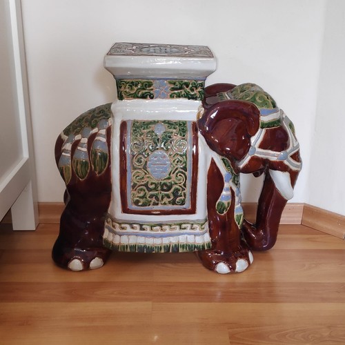 Keramik elefant groß braun - groß,