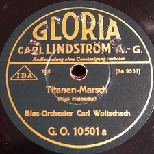 Blasorchester Woitschach TITANEN-MARSCH / FLOREN Schellackplatten Grammophon 78N