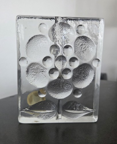 Massive blockvase aus klarem - aus,