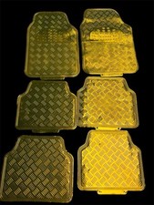 Universal Auto Fußmatten Riffelblech ALU Look 6tlg. Set GOLD rar!