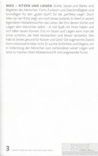 Buch: Mies - sitzen und