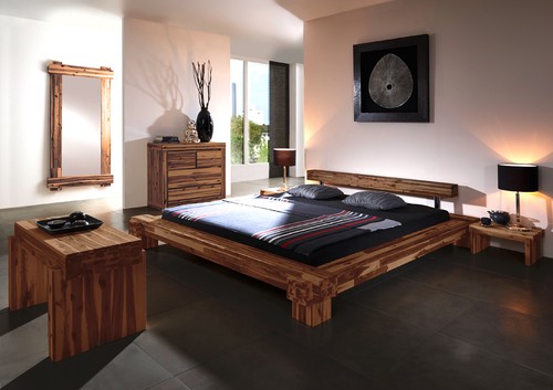 Massivholzbett balkenbett 180 - balkenbett,