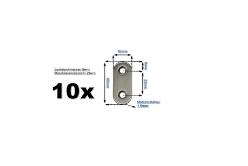 10x edelstahl verbinder - 10x, i-verbinder