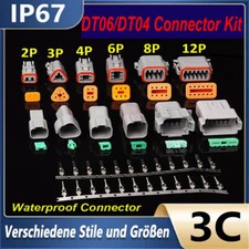 Multi Stecker wasserdichte Kfz-Verbindungsstück-2/3/4/6/8/12 Weg Pin Kit DT Seri