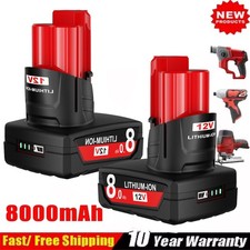 Für Milwaukee M12 XC 6,0Ah 7,0Ah 8,0Ah Li-ion Akku 12V 48-11-2402 M12B5 M12B6 DE