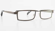 THEO BELGIUM Brille Mayonaise 137 Beige Grau Rechteck Metall Vollrand c2009