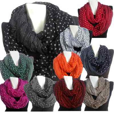 XXL Loop Schlauchschal Rundschal Schal Tuch Punkte Muster Polka Dots Pünktchen