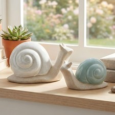 2er Set Schnecke Figur