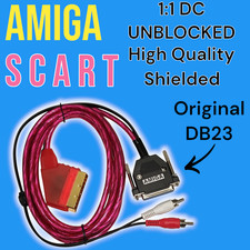 HQ Amiga RGB DC Unblocked HQ Video SCART Shielded Kabel Original DB23 2,5M