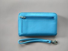 FOSSIL  Zip Around Clutch Geldbörse Mint grün Neu Leder 