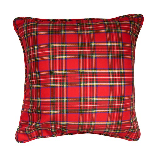 Kissen rot kariert tartan - rot, mit