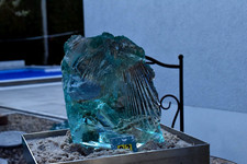 Gartendekoration Glasbrocken