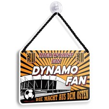 Blechschild DYNAMO FAN 18x12cm Fußball Fanartikel Supporter Ultras Deko Geschenk