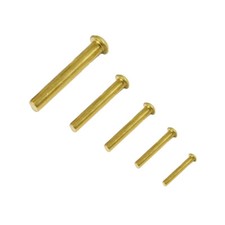 Halbrundniete DIN 660 Messing Ø 2 3 4 5 6 x 4 - 30 mm Vollniete Halbrundkopf 