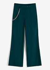 Weite Hose aus nachhaltiger Viskose Gr. 50 Tiefgrün Damen Jeans Pants Neu