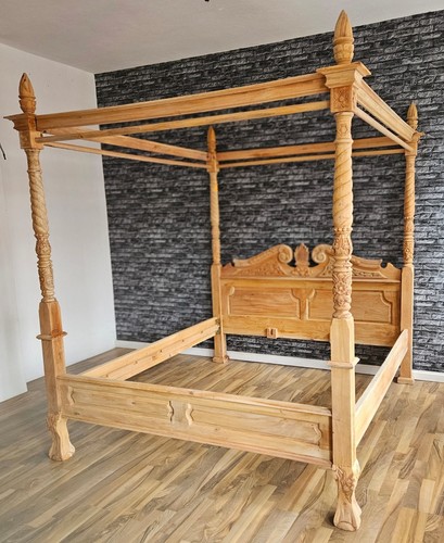 Himmelbett ehebett säulenbett - himmelbett,