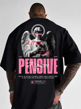 Pensive Figure Herren Oversize Shirt Streetwear Fashion Mode Lifestyle Mode