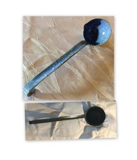 2 alte Emaille Kellen Garten Pflanzgefäß Landhaus Schöpflöffel-Küche Deko