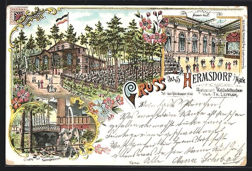 Lithographie hermsdorf mark - hermsdorf,