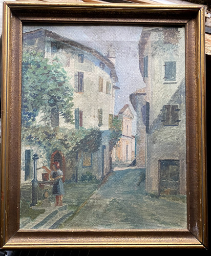 ölgemälde häuser gasse - ::ÖlgemÄlde,