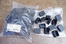 10 WÜRTH Kunststoff Endkappen 40x30x2 mm rechteckig Stopfen Kappen Rohrkappen