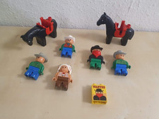 (D49)  Lego Duplo Western Set Pferde Cowboy Indianer Dieb Räuber Verbrecher