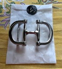 LUCA KAYZ Schließe Gürtelschnalle Wechselschließe 4 cm silber glänzend, NEU!