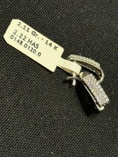  Hochwertige Ohrringe 14K Weißgold, 585 Goldschmuck mit Steinen