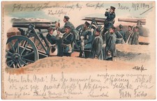 alte Künstler-Ak, Batterie im