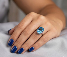 Ring 17ct Natürlicher Blauer