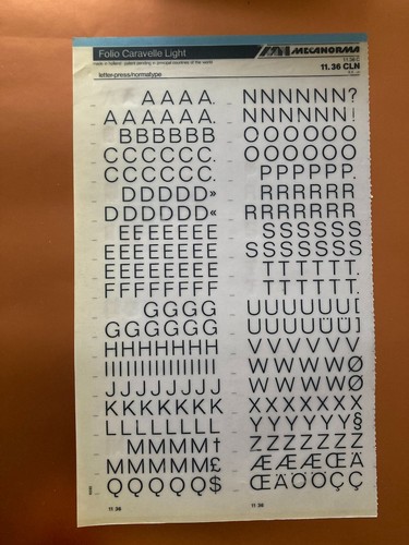 Mecanorma wie letraset - wie,