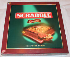 SCRABBLE DELUXE! mit Holzrahmen / Spiel von Mattel 2000 Vollständig & Neuwertig!