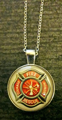 Halskette feuerwehr necklace - halskette,