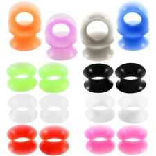 PAAR 3MM - 25MM SILIKON TUNNEL PLUGS OHR PIERCING FLESH PLUG SILICONE STÖPSEL