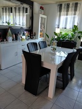 Esstisch ,weis Hochglanz mit 4 Schublade