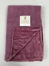 2x Edelzeit Lamm Plüsch Wendedecke Wohndecke XXL 170 x 220 cm Doppelpack, Mauve