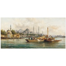 Anton Schoth, Handelsschiffe vor der Hagia Sophia, Istanbul 11003001586