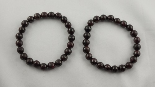 Granat facettiert armband - facettiert,