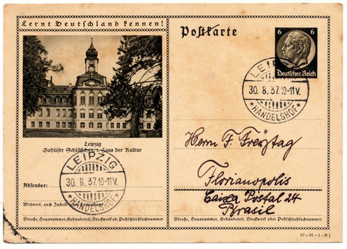Deutsches reich 1937 ganzsache - deutsches,
