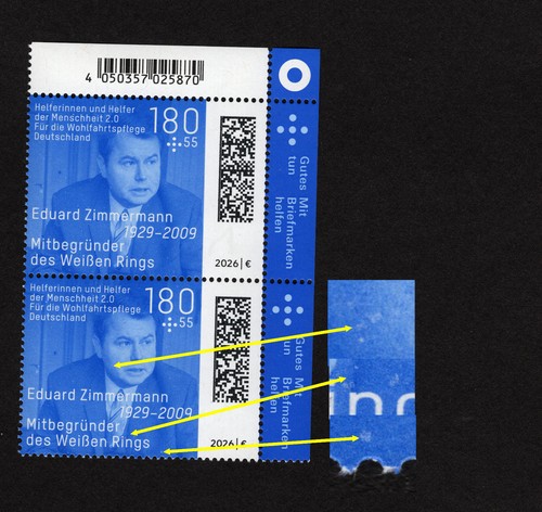 Bund 3947 f3a - , eckpaar
