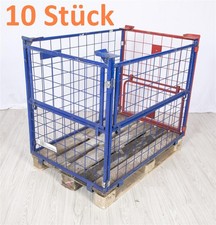 10x Gitterbox Gitterkiste Lagerbox Aufsatzrahmen Europaletten-Aufsatz Stapelbar