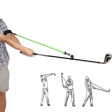 DE Golf Swing Trainer Trainingshilfe Gürtel Elastisches Widerstandsseil für -