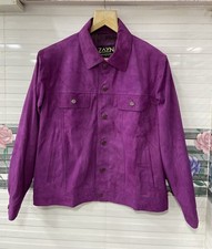 Herren Lila Wildleder Trucker