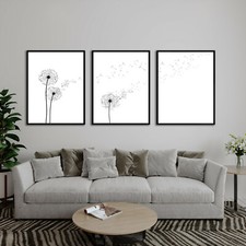 3er Set Poster Pusteblume