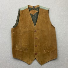 Lederweste Herren Gr. 54 L/XL Braun Vintage