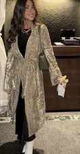 Zara samt pailletten kimono - zara,