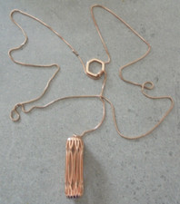 Stylische Halskette Schmuck rose-goldfarben mit Zugband - Verschluss Nr. 3060